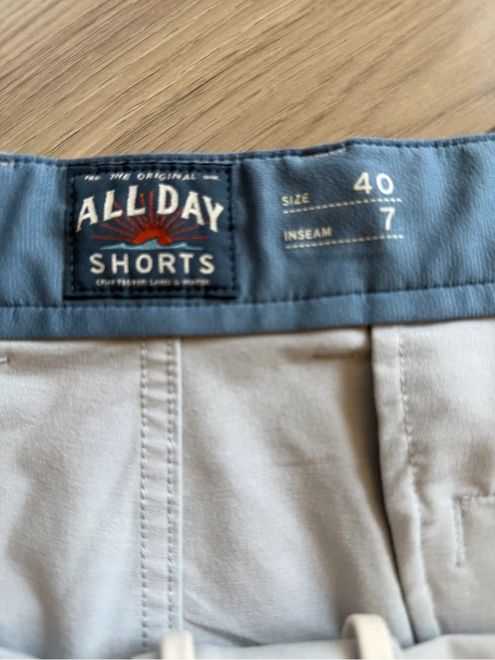 Faherty All Day Stretch Chino Shorts Light Gray 7” inseam Sz 40